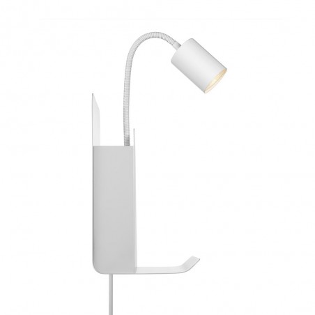 Aplique revistero con repisa y USB Roomi