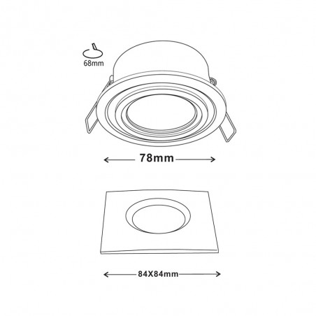 Outdoor Recessed Light Lutar II (Square)