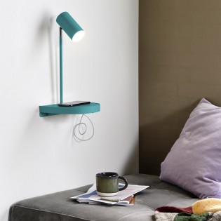 Wall Lamp with shelf and USB Cody