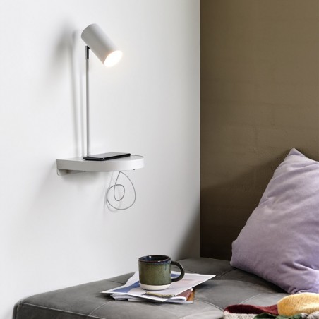Wall Lamp with shelf and USB Cody
