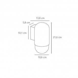 Aplique de pared exterior Heka