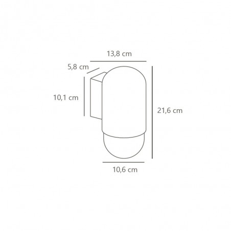 Aplique de pared exterior Heka