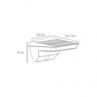 Aplique exterior LED solar con sensor Agena (5W)