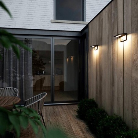 Aplique exterior LED solar con sensor Agena (5W)