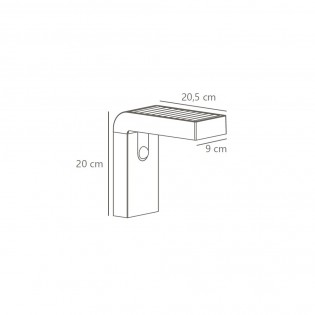 Aplique exterior LED solar con sensor Alya (5W)