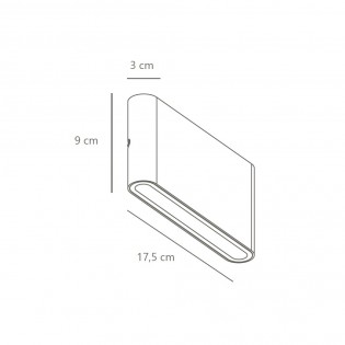 Aplique LED de exterior Kinver (2x6W)