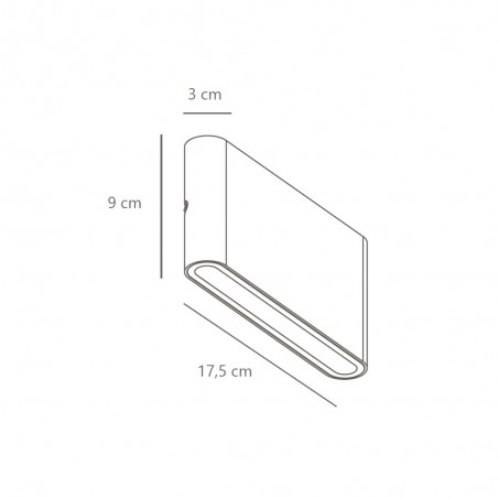 Aplique LED de exterior Kinver (2x6W)