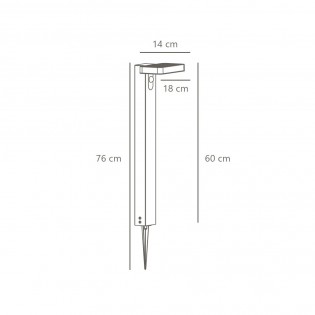 Baliza exterior LED solar con sensor Rica Square (5W)