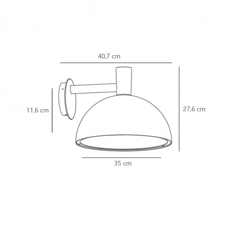 Outdoor Galvanized Wall Lamp Arki 35