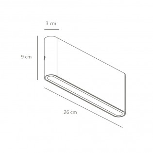 Aplique LED de exterior Kinver 26 (10W)