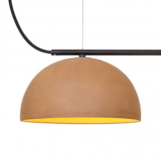 Regleta de techo LED Absis Terracota (2x8W)