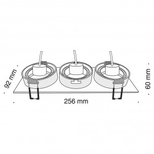 Downlight empotrable Atom (3 Luces)