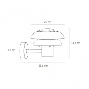 Outdoor Galvanized Wall Lamp Kurnos 20