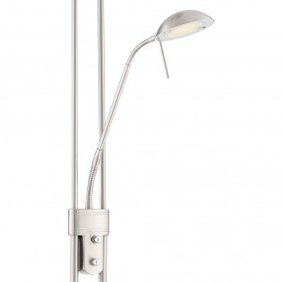 Lámpara de pie LED Olimpia II Níquel (18W+5W)