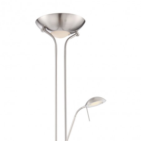 Lámpara de pie LED Olimpia II Níquel (18W+5W)