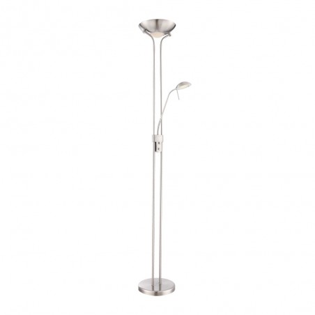 Lámpara de pie LED Olimpia II Níquel (18W+5W)