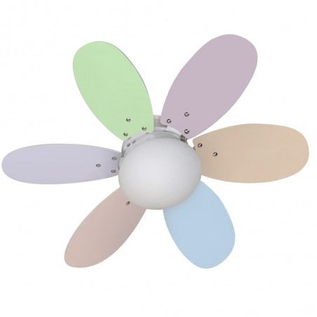 Ventilador con luz Tauro Multicolor