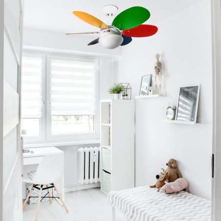 Ventilador con luz Tauro Multicolor