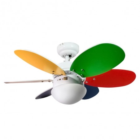 Ventilador con luz Tauro Multicolor