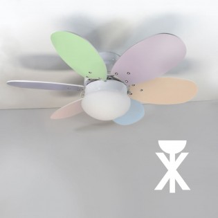 Ventilador con luz Tauro Multicolor