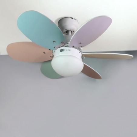 Ventilador con luz Tauro Multicolor