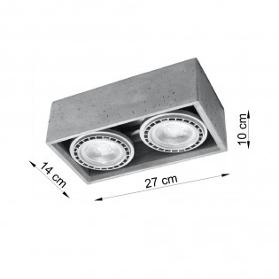Plafón de techo Quatro (2 luces)