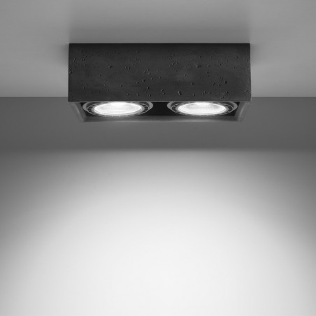 Ceiling Flush Light Quatro Concrete (2 lights)