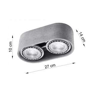 Plafón de techo Basic (2 luces)