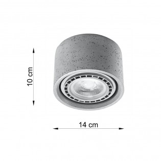 Ceiling Flush Light Basic Concrete