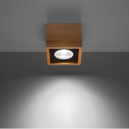 Ceiling Flush Light Quatro Wood