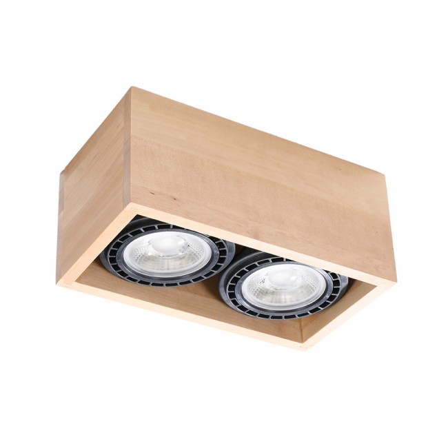 Plafón de techo Quatro Madera (2 luces)