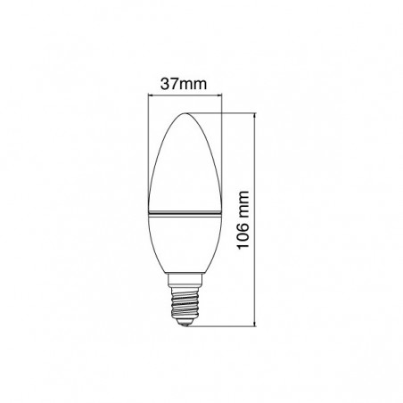 Light bulb led Candle 6W E14 (470 lm)
