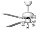 Ceiling fan with light Galerna