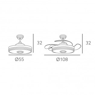 LED ceiling fan with speaker Matanuska (72W)