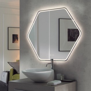 Mirror with LED light Colette (79x70 cm.)