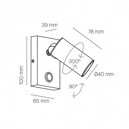 Aplique LED orientable Haul (5W)