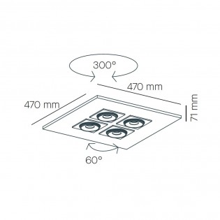 MLN 2x2 Marc LED Deckenleuchte (37,20W)