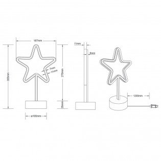 Lámpara de mesa LED Star (1W)