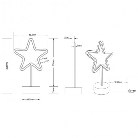 Lámpara de mesa LED Star (1W)