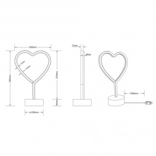 Lámpara de mesa LED Heart (1W)