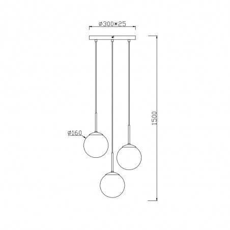 Cluster Pendant Lamp Balini (3 lights)