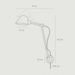 Aplique de pared articulado Stay Long