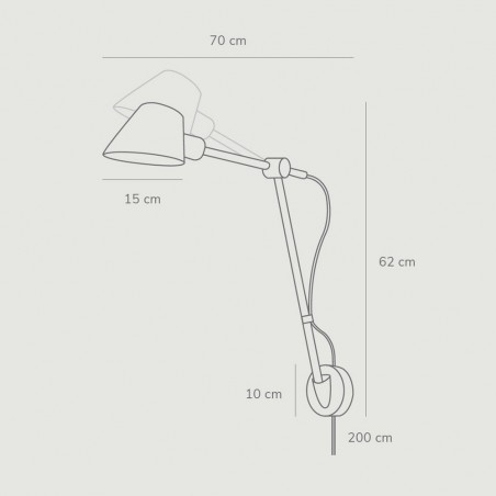 Aplique de pared articulado Stay Long