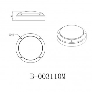 Plafón de exterior Led 16W - 003110M