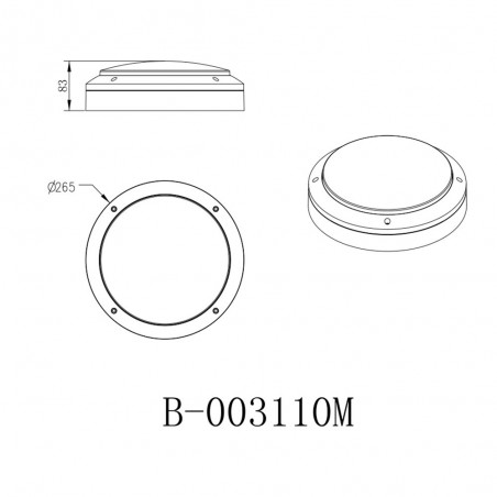 Plafón de exterior Led 16W - 003110M
