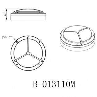 Plafón de exterior Led 16W - 013110M