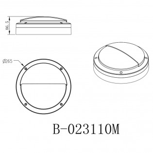 Plafón de exterior Led 16W - 023110M