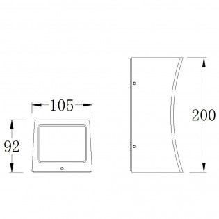 Aplique de exterior Led 12W - 013026