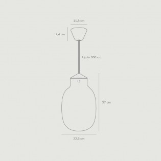 Lámpara de techo Rito 22 Oval
