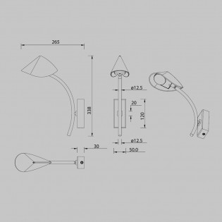 Aplique de pared LED Capuccina (6W)